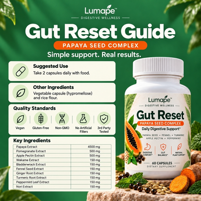 Lumape™ Papaya Seeds – The Complete Gut Reset Formula